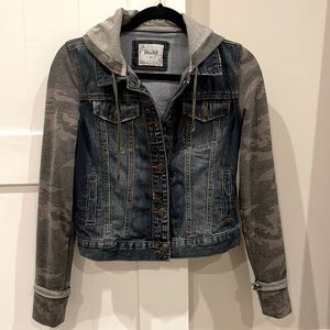 Jean Jacket with camo sleeves